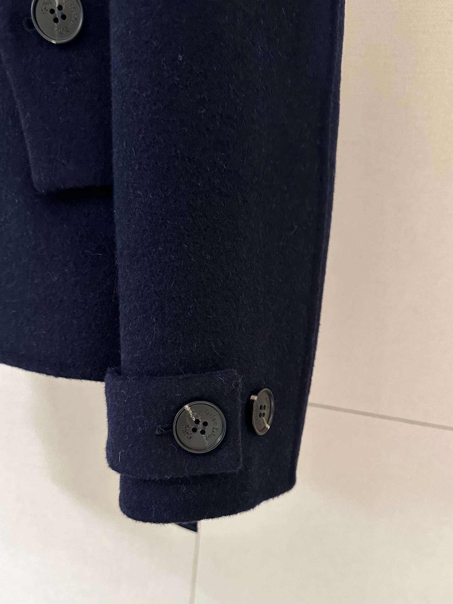 Di*r Navy Oblique Wool Jacket