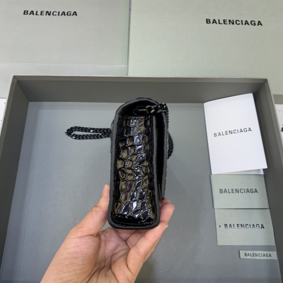 Ba*len*cia*ga hourglass wallet on chain-19*4*12cm