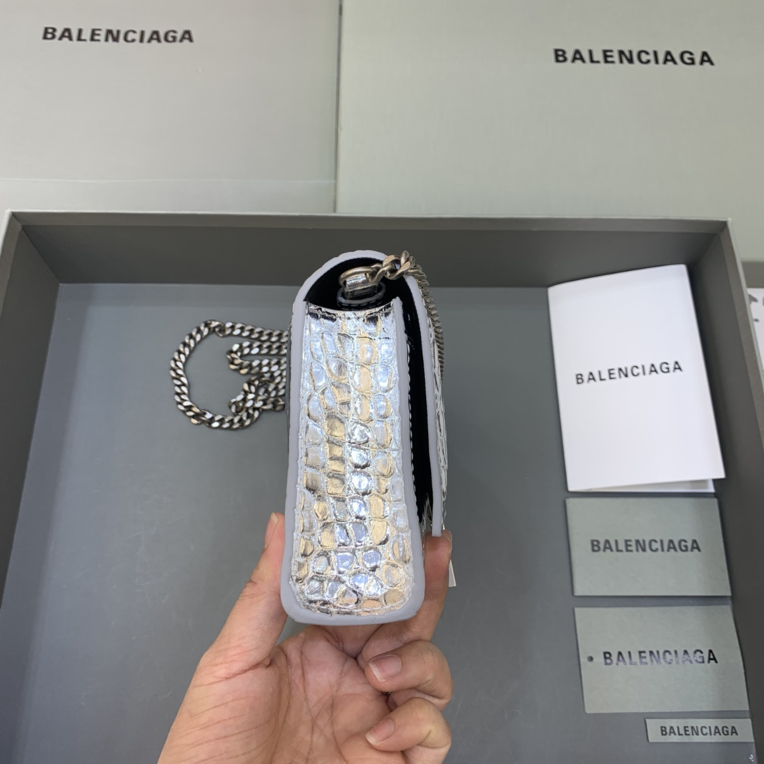 Ba*len*cia*ga hourglass wallet on chain-19*4*12cm