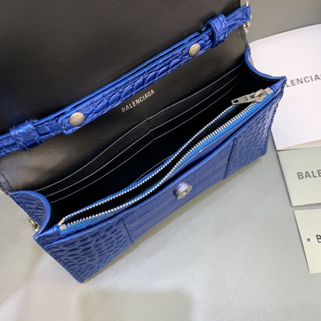 Ba*len*cia*ga hourglass wallet on chain-19*4*12cm