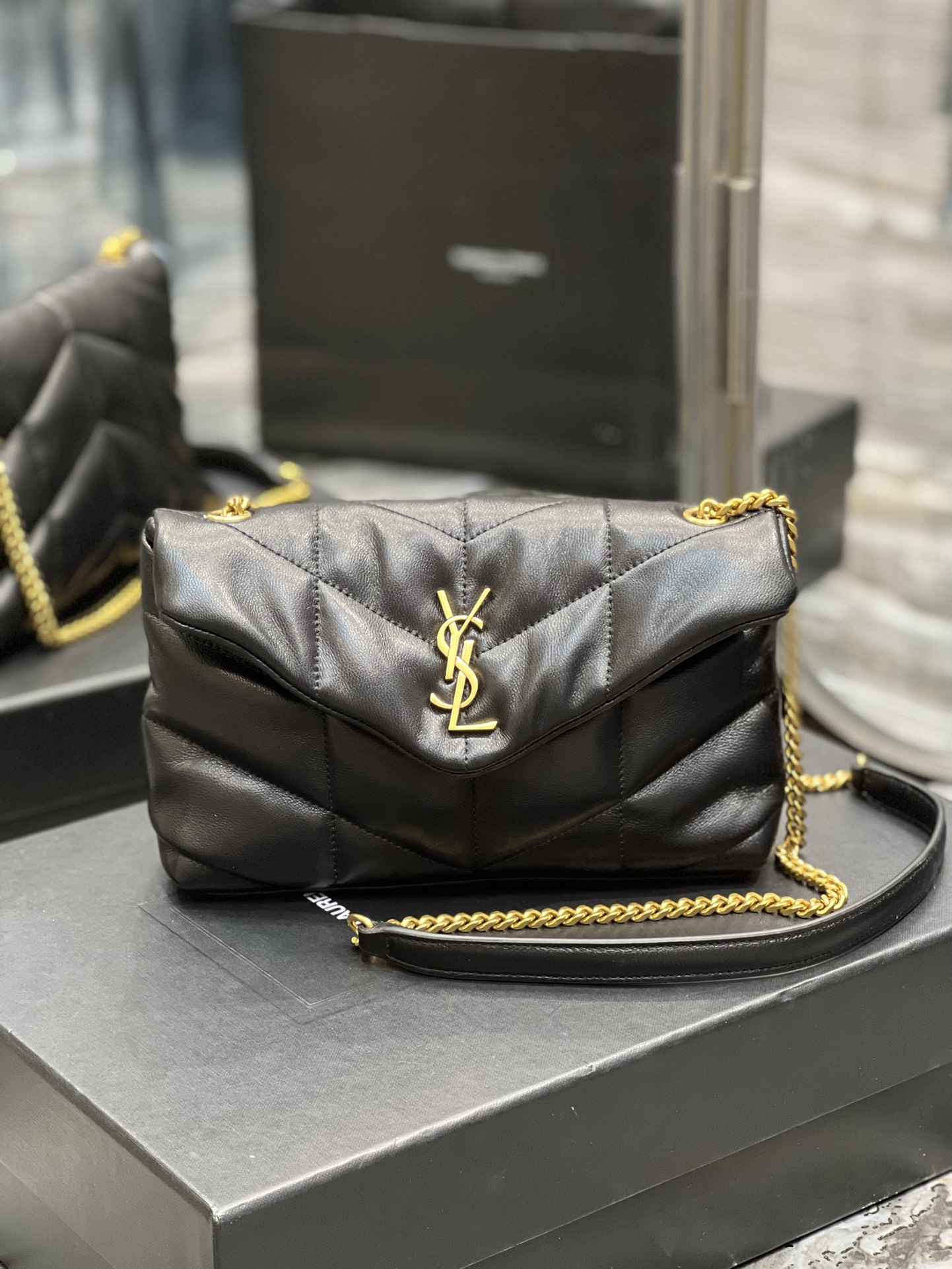 Y*L loulou puffer-lambskin leather