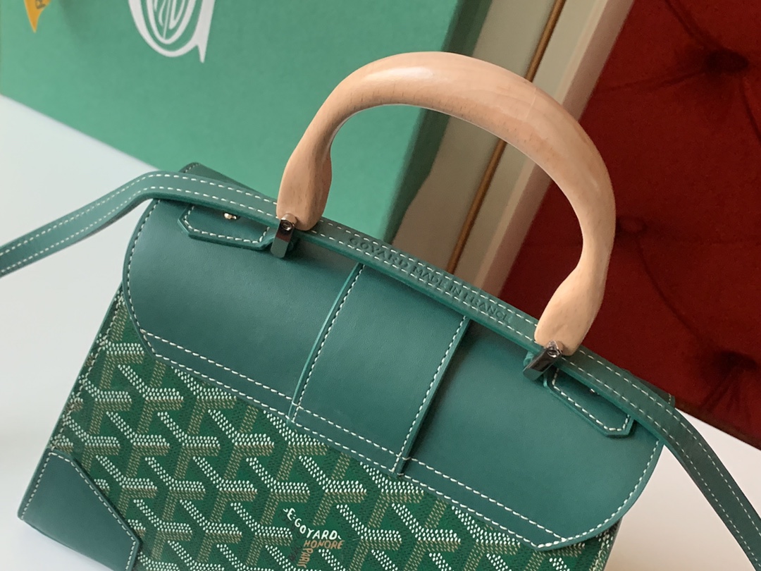 Go*ard coated canvas and leather saigon top handle bag-21cm