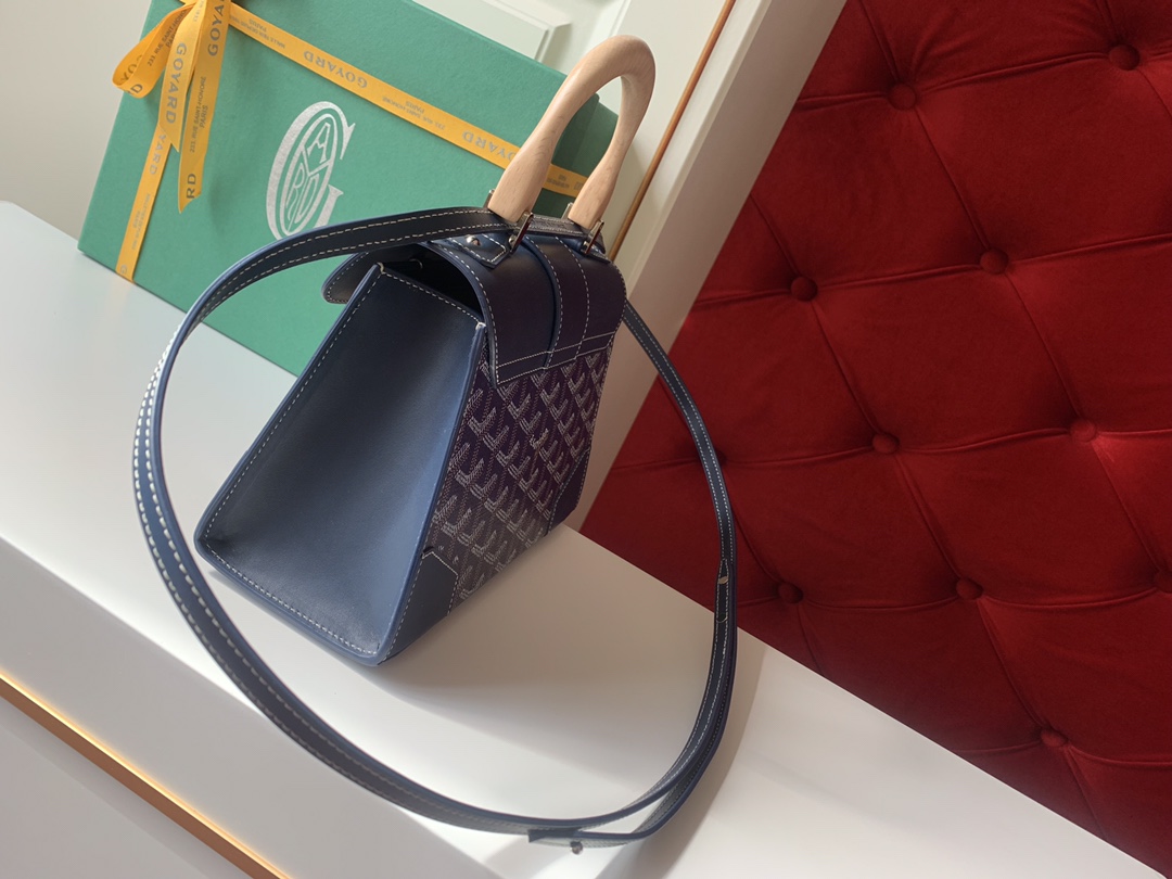 Go*ard coated canvas and leather saigon top handle bag-21cm
