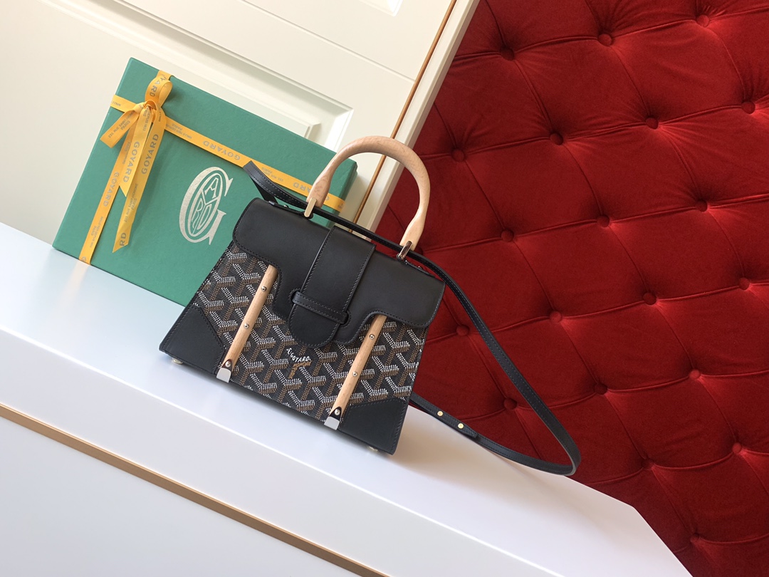 Go*ard coated canvas and leather saigon top handle bag-21cm