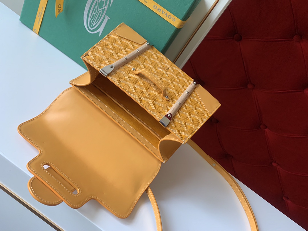 Go*ard coated canvas and leather saigon top handle bag-21cm