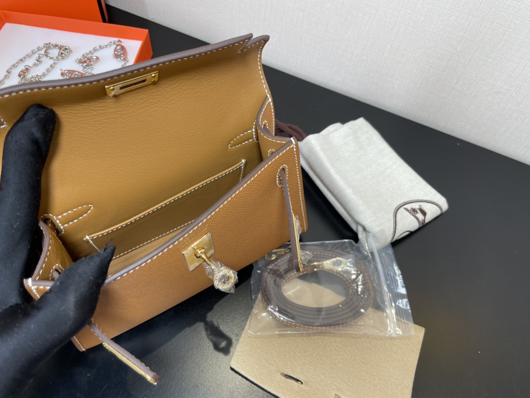 H**mes kelly-gold&silver hardware-19cm