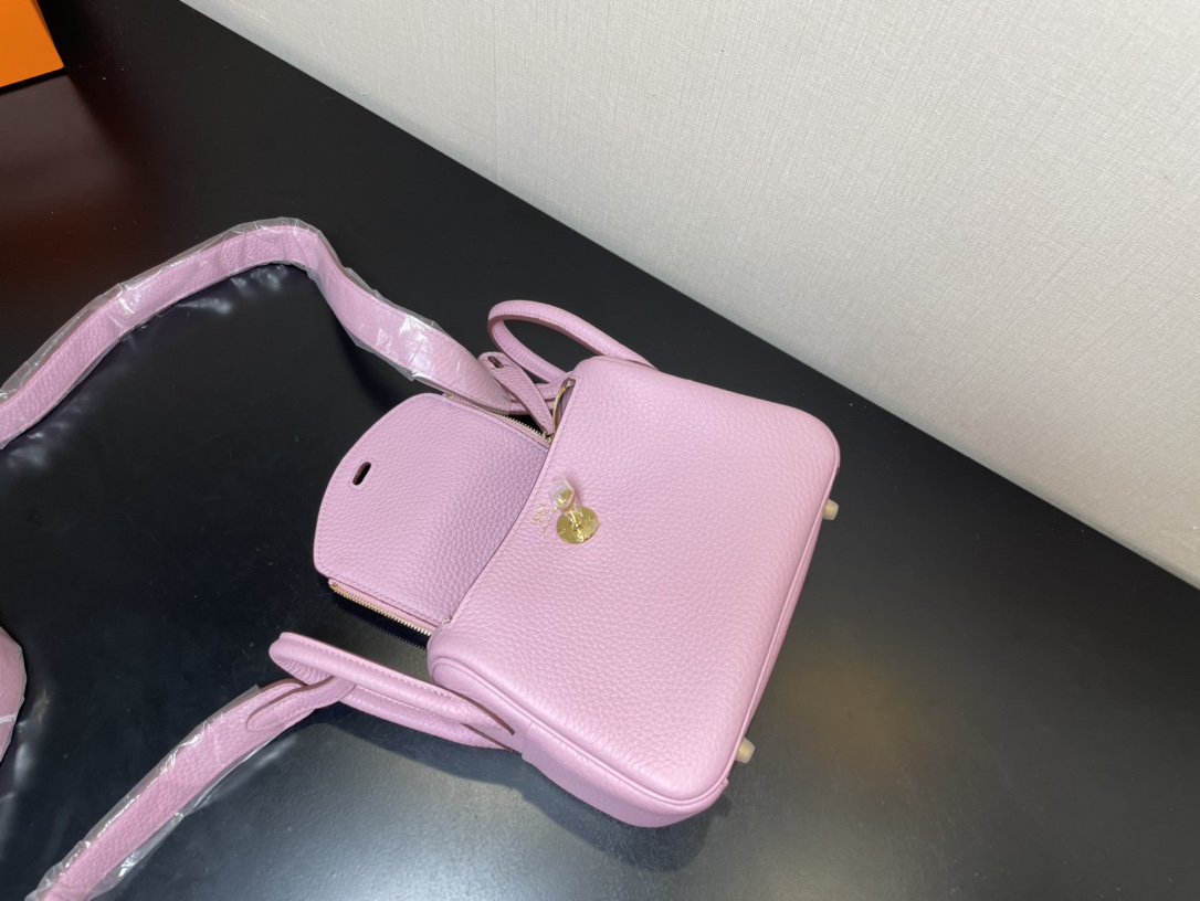 H**mes lindy 19-togo leather-19cm