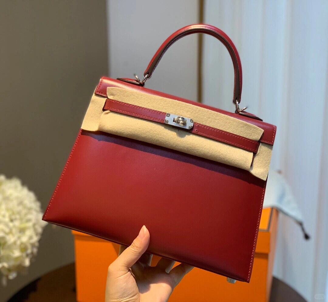 H**me5 kelly 25cm-box leather