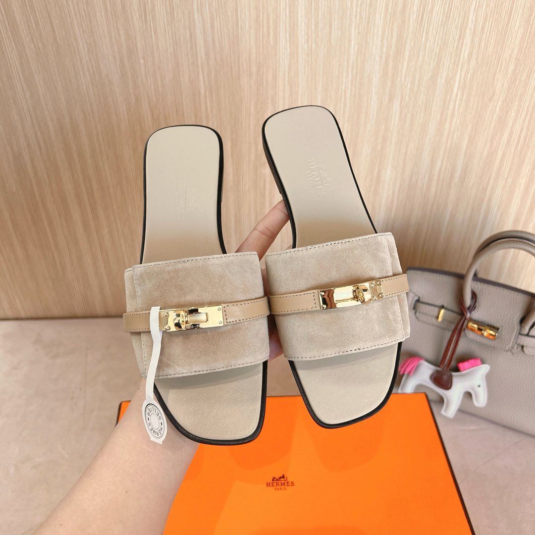 H**me5 giulia sandals goat suede