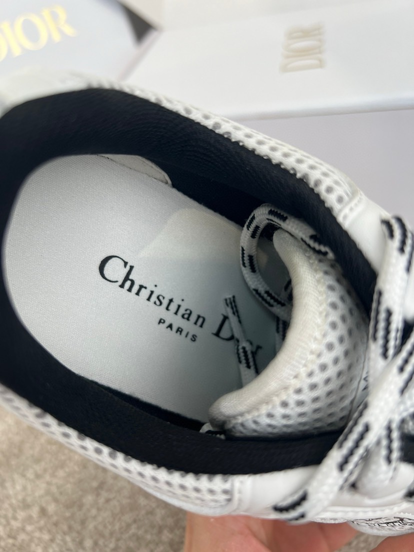 Diro Chrono Sneaker Mesh with White and Black Leather-Effect Panels