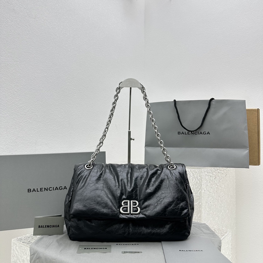 Ba1en*iaga monaco bag-32.5*22*9cm