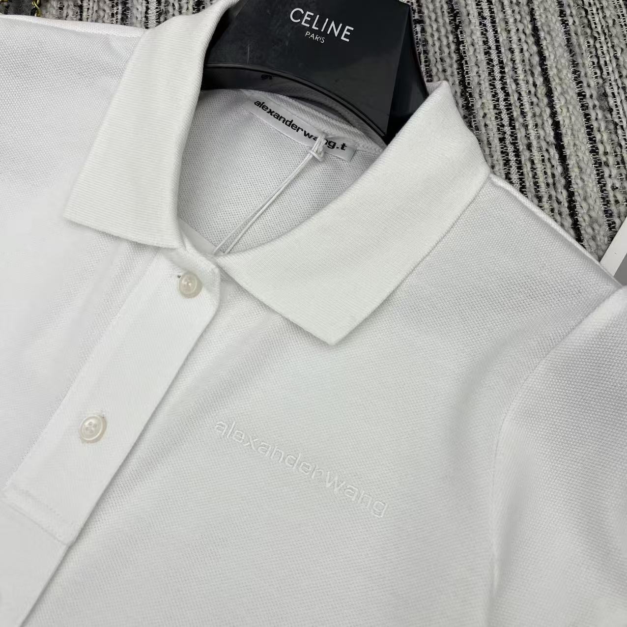 A1exa*derwang.t polo collar short sleeves cardigan
