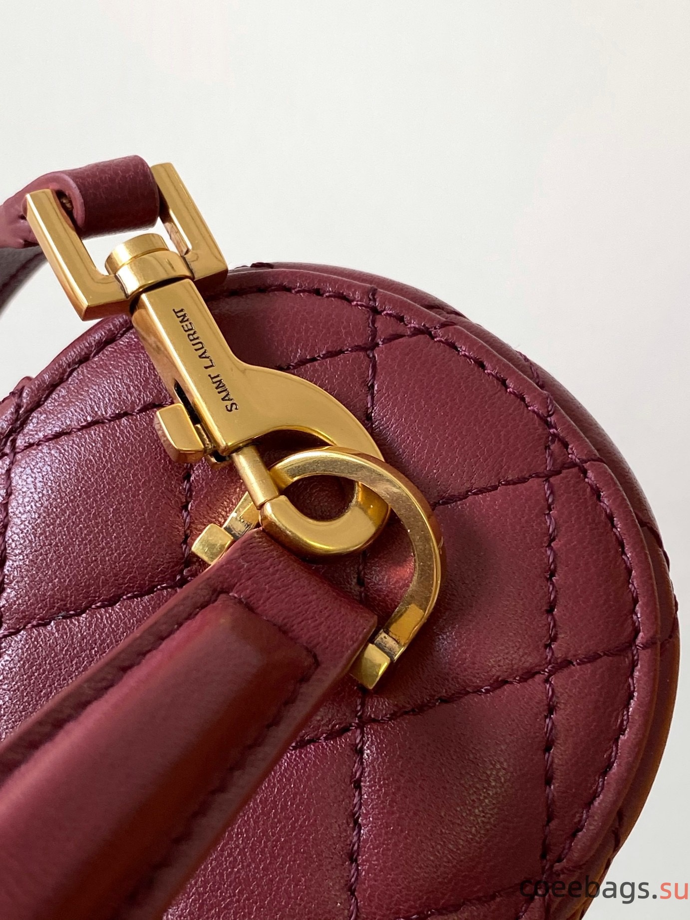 Y51Lambskin Quilted Gaby Vanity Case Rouge-18*11*6.5CM