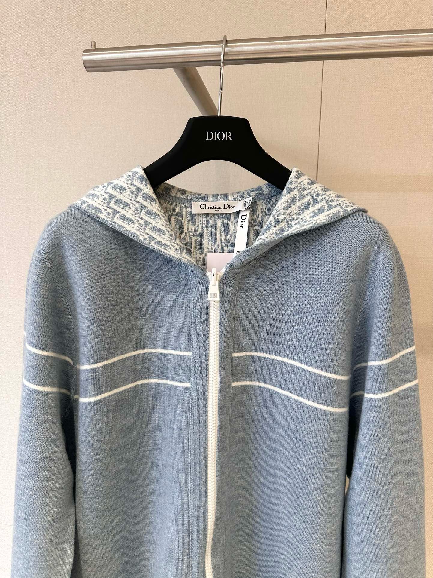 Di*r Reversible Hooded Cardigan