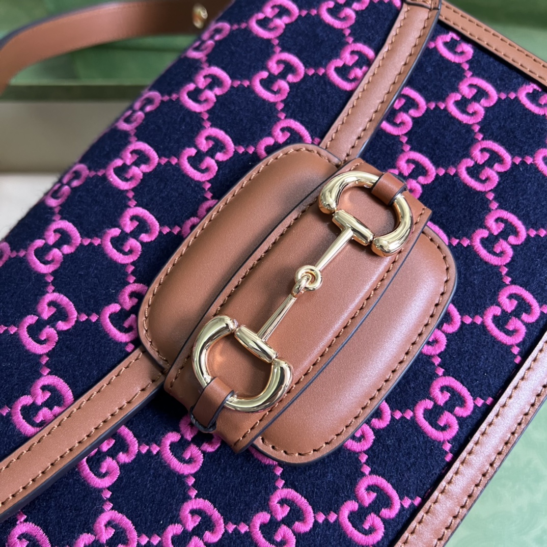 G*u*i 1955 horsebit shoulder bag-25*18*8cm