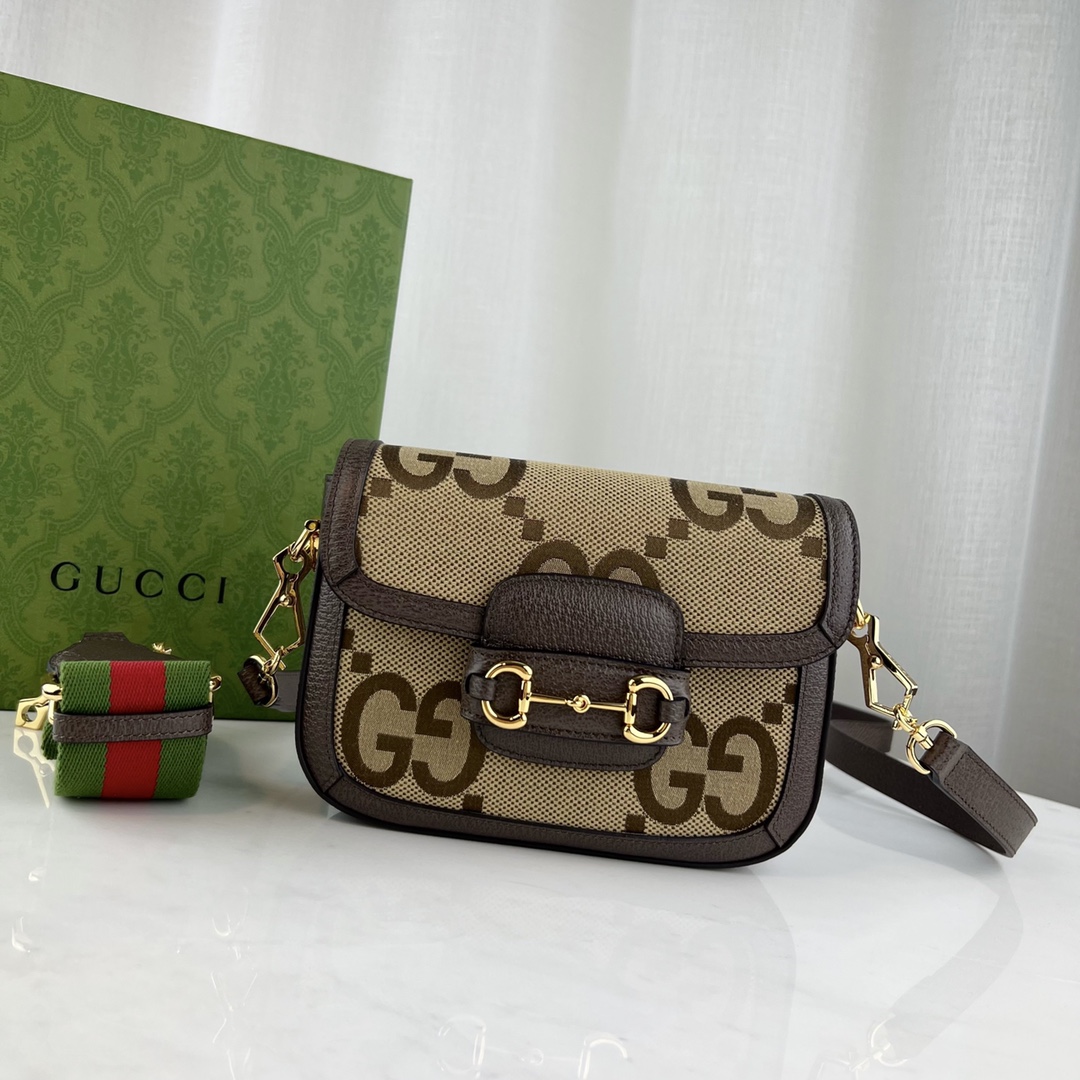 G*u*i 1955 horsebit shoulder bag-25*18*8cm