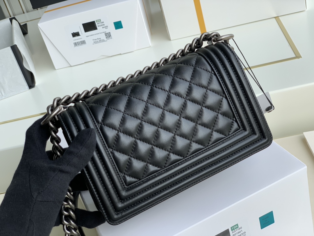 Ch@nel Boy Bag-Lambskin-20CM