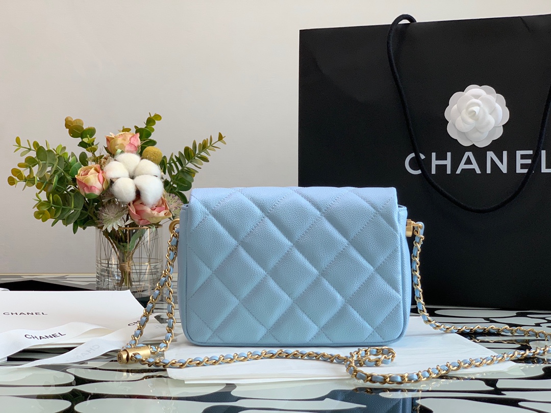 Ch@nel Flap Bag-13*19*6CM