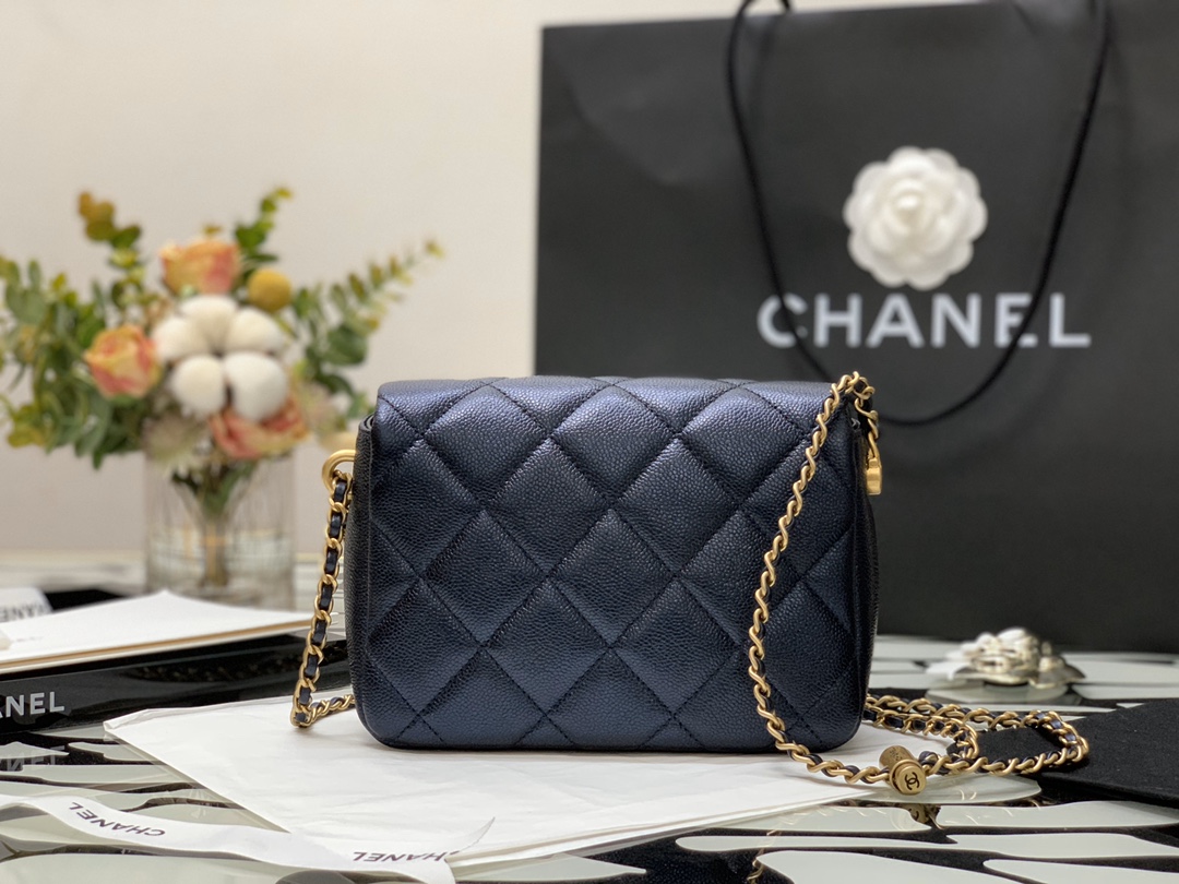Ch@nel Flap Bag-13*19*6CM