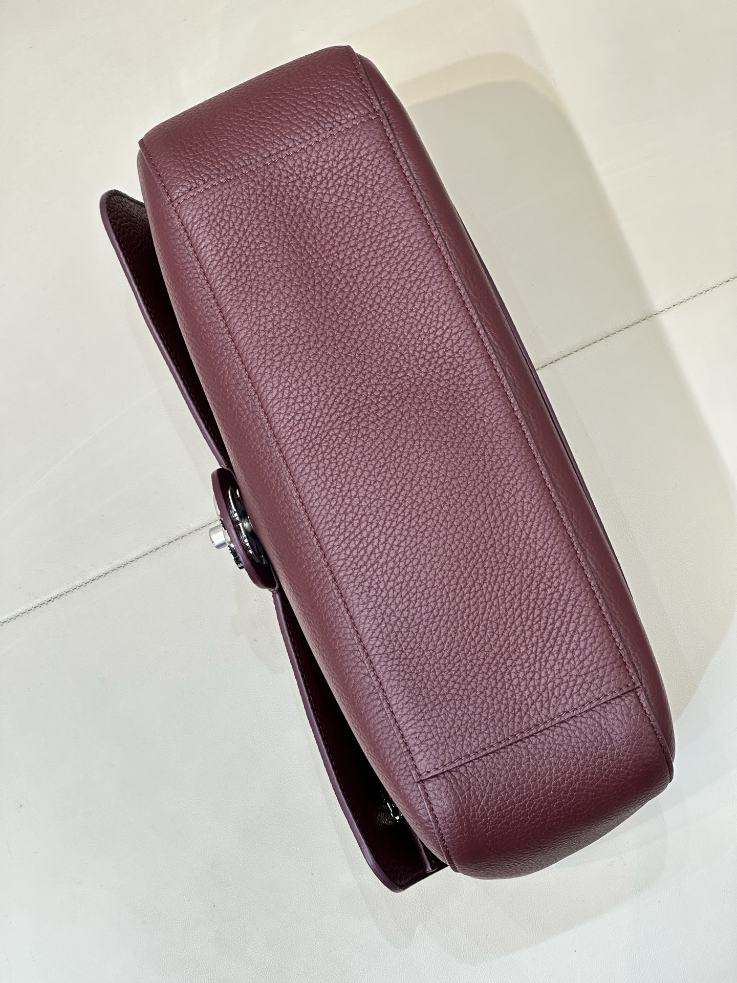 Cha*nel Grained Calfskin Small Souplissimo Maxi Flap-32CM