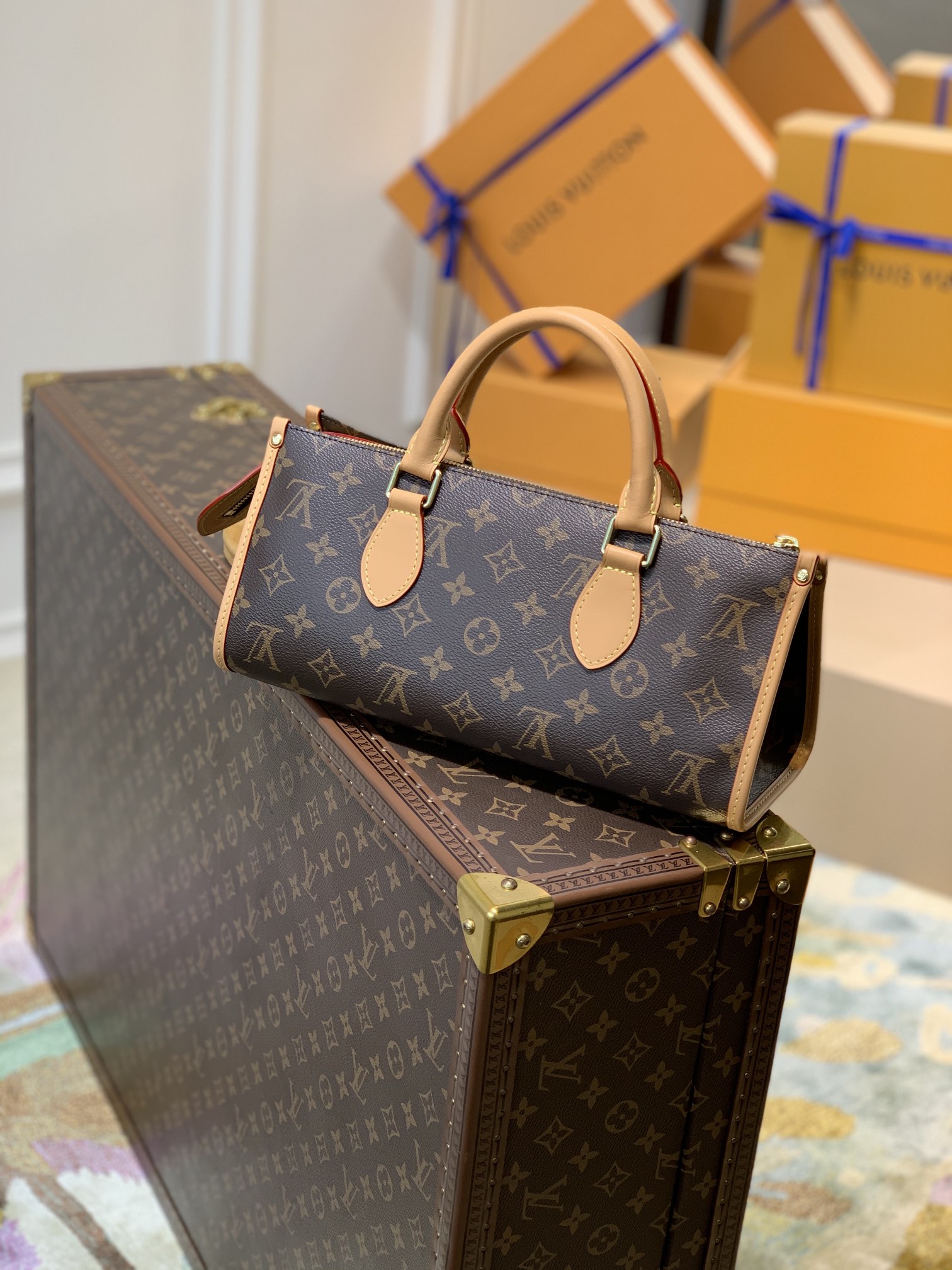 l0*is V*t0n popincourt haut vntage tote-m40009-30x13.5x13cm
