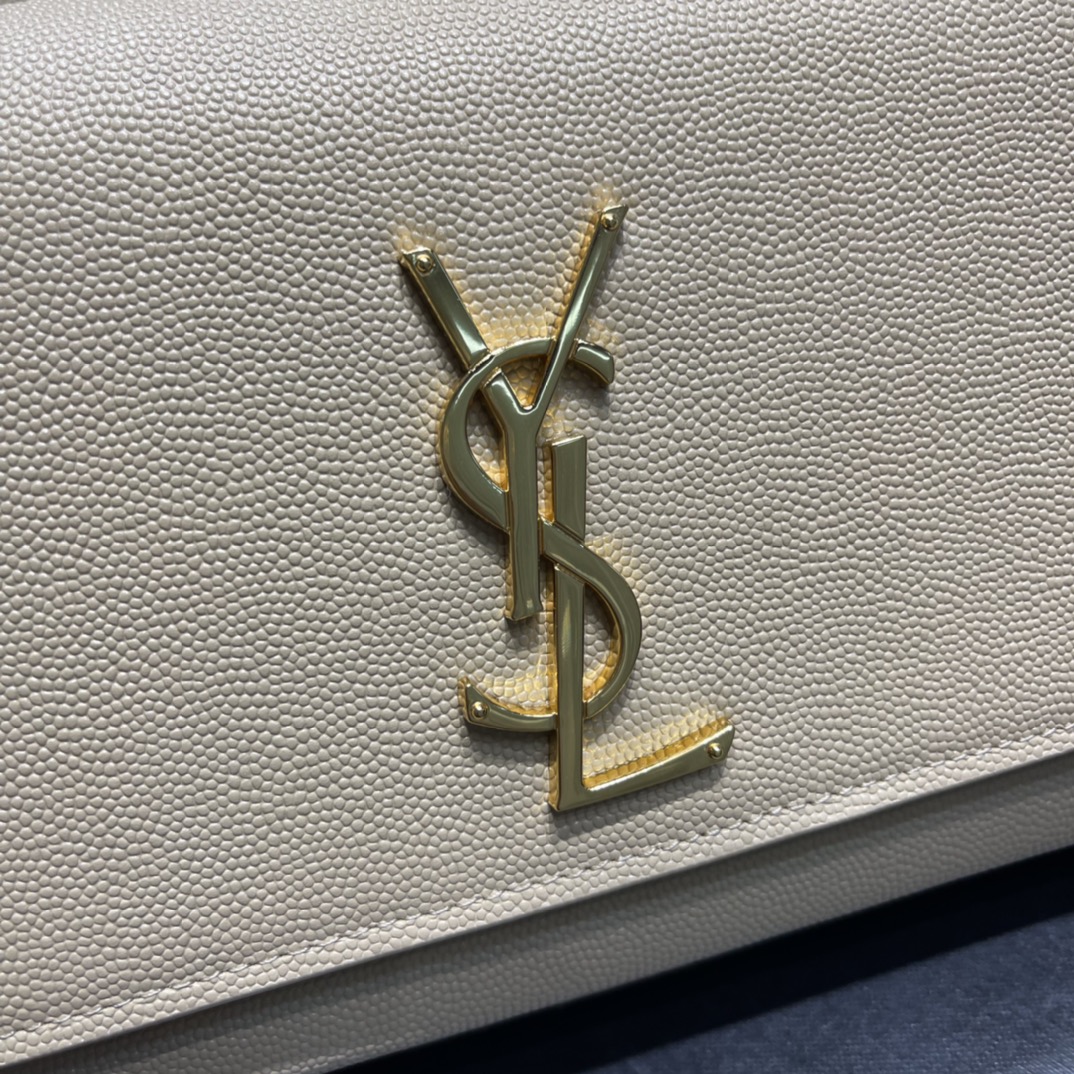 Y*L medium in grain de pouder embossed leather-24*14.5*5.5cm