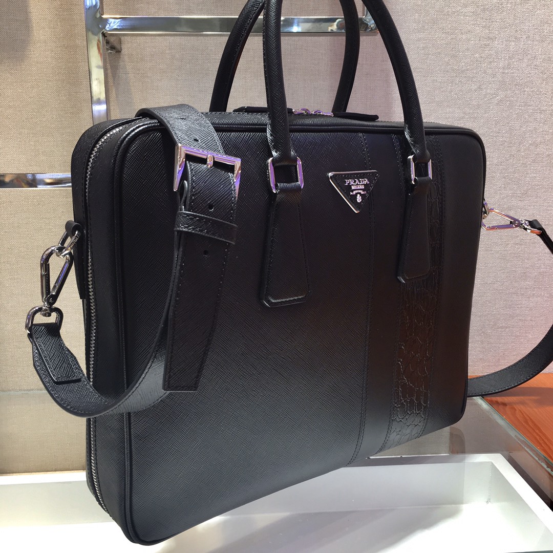 Pra*a saffiano top handlebag-2ve011d-36*28*6.5cm