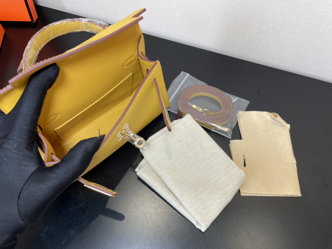 H**mes kelly-gold&silver hardware-19cm