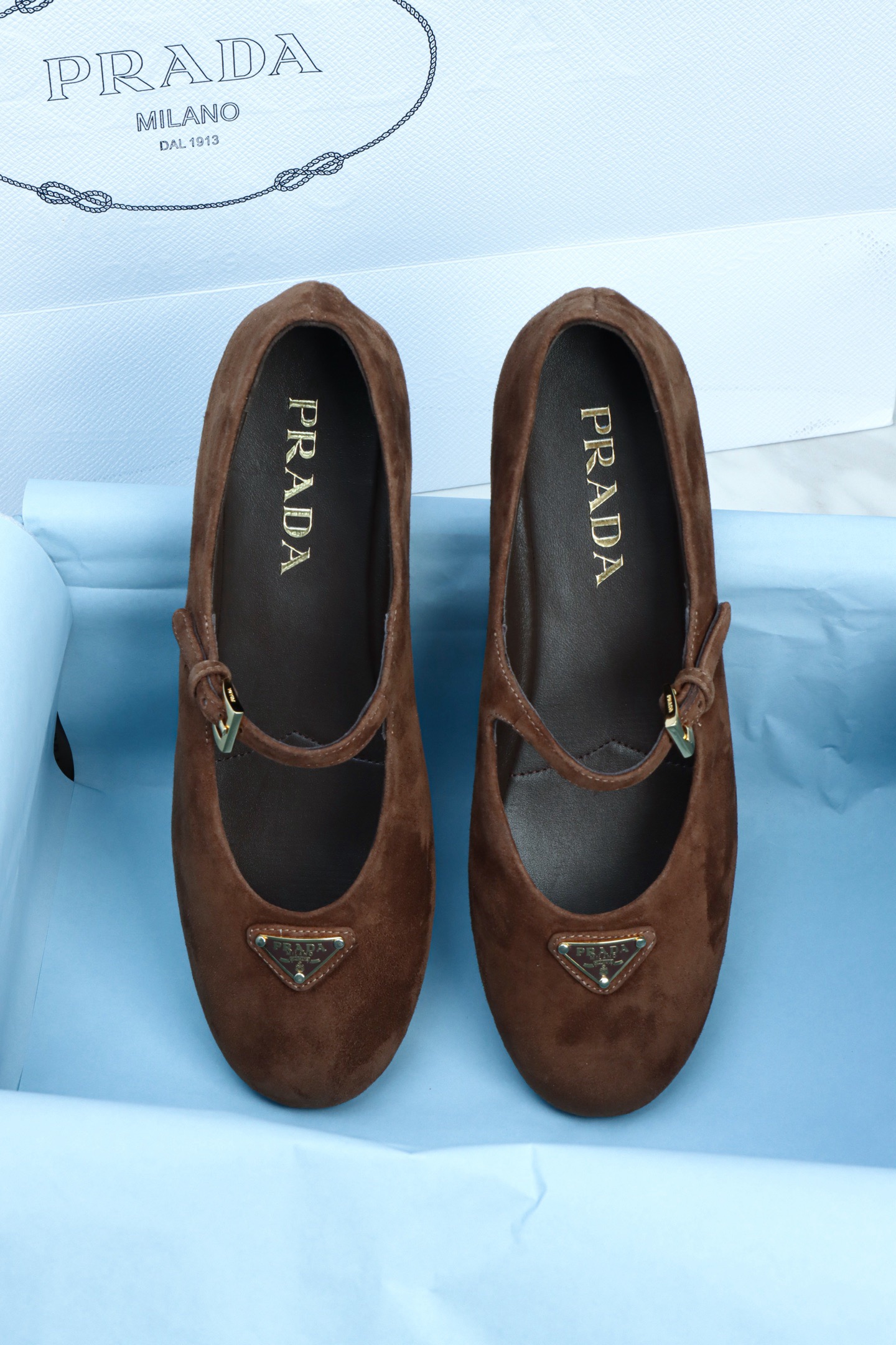 Pra*a Suede Ballerinas