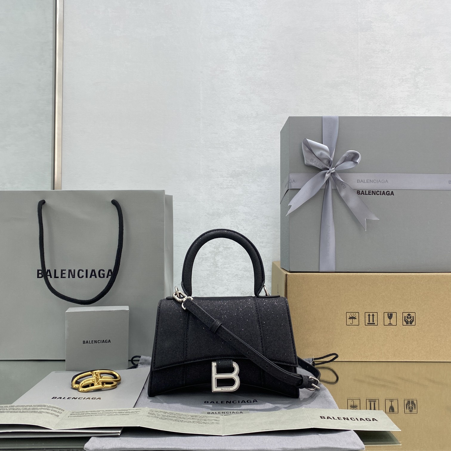 G*u*i&ba*len*cia*ga hourglass bag-19x8x21cm