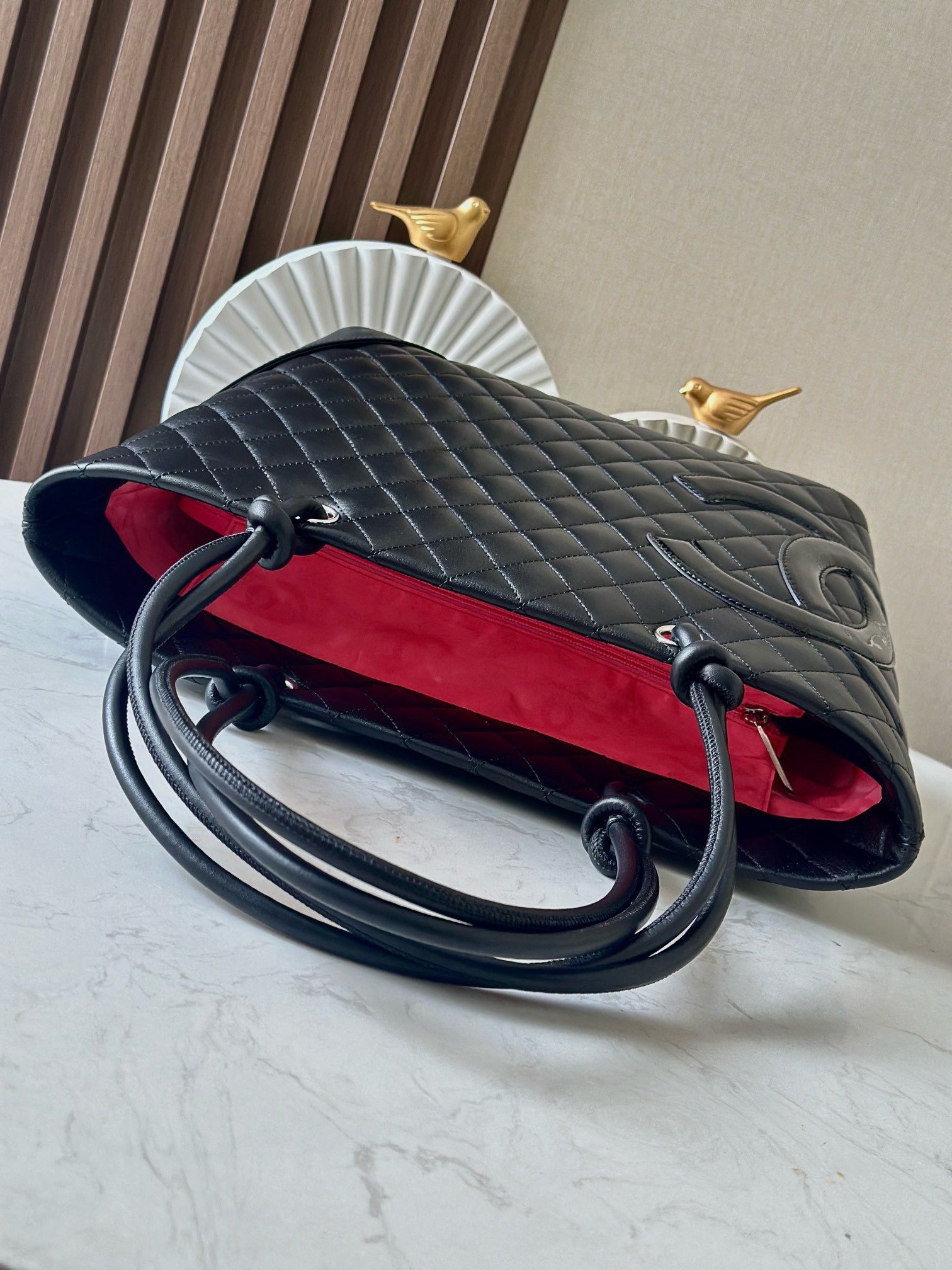 Ch@nel Cambon Line Coco Mark Large Tote Shoulder Bag -30*25*15CM
