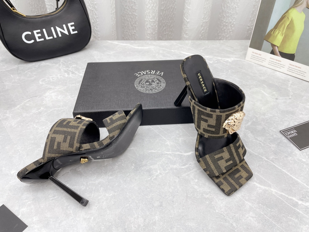 versace&F**di 2022ss sandals-10cm(eu35-41)