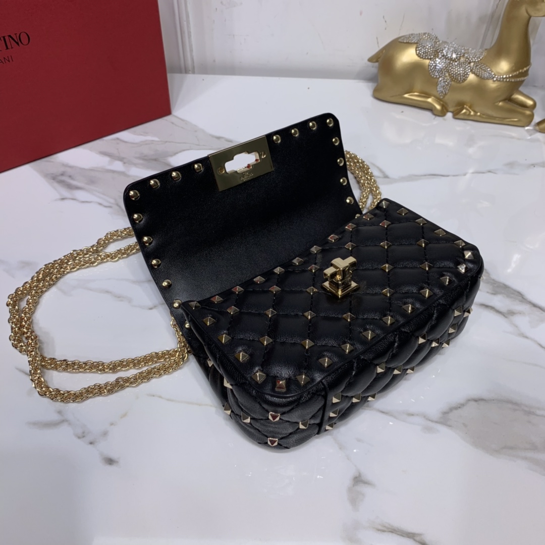 Va1e*ntin0 garavani rockstud spike bag-17x10x5.5cm