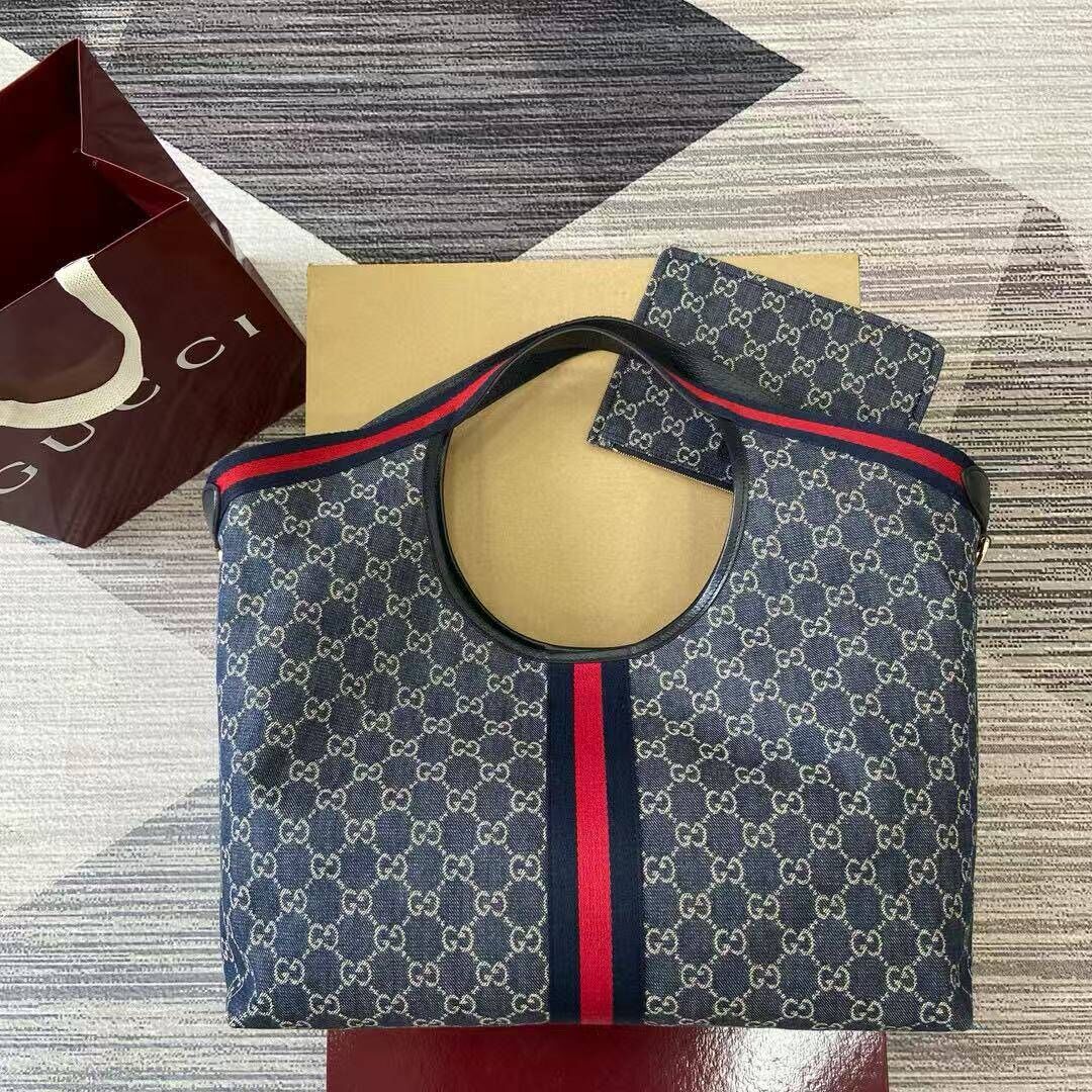 Gv*c*giglio large tote bag gg canvas-50*47*14cm