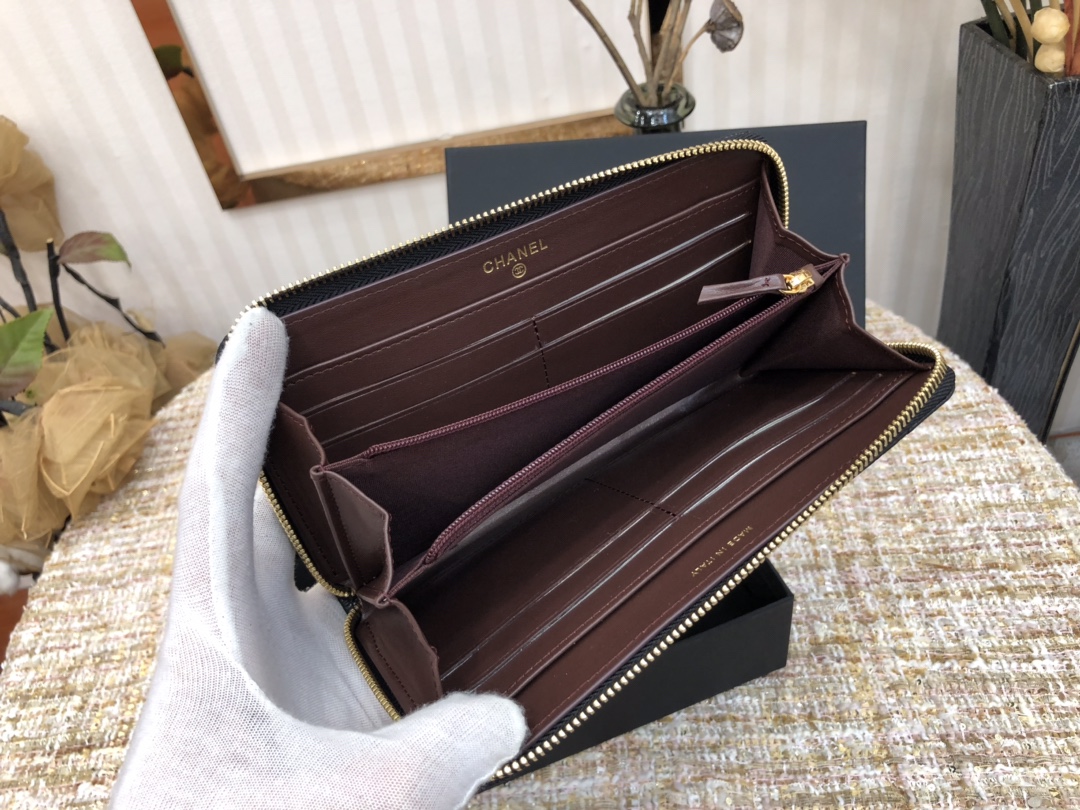Ch@nel Wallet-Gold Hardware-19*10CM