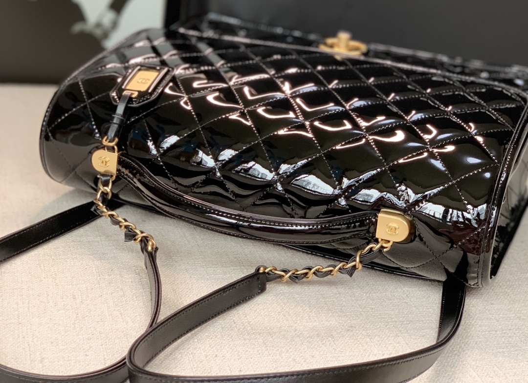 Ch@nel Patent Leather Briefcaseg-31.5*31*9CM