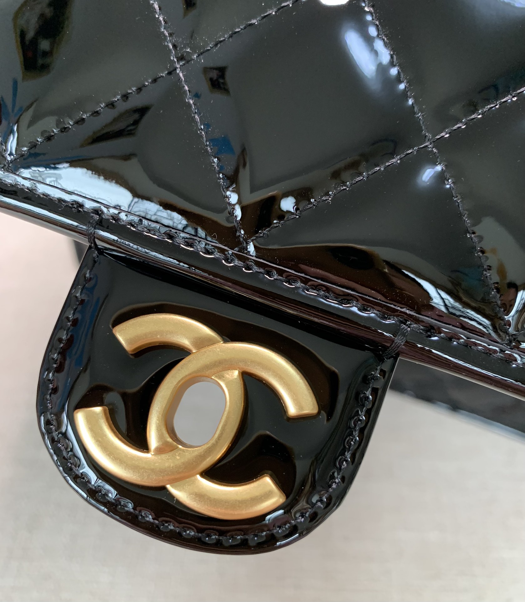 Ch@nel Patent Leather Briefcaseg-31.5*31*9CM