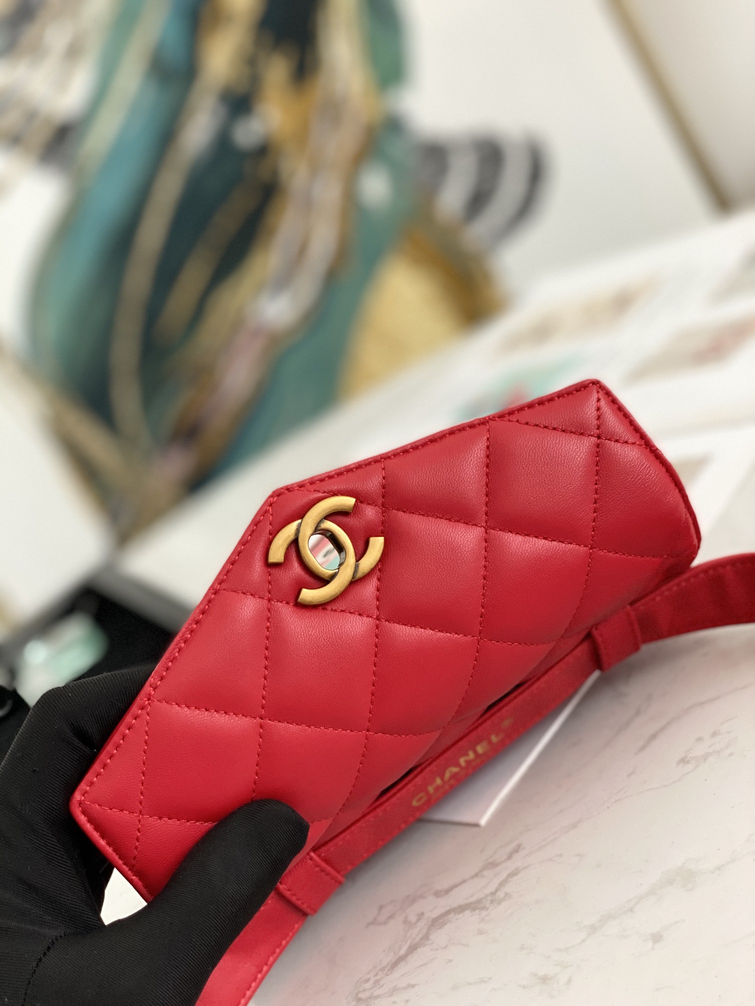 Ch@nel Waist Bag-18*3.5*12CM