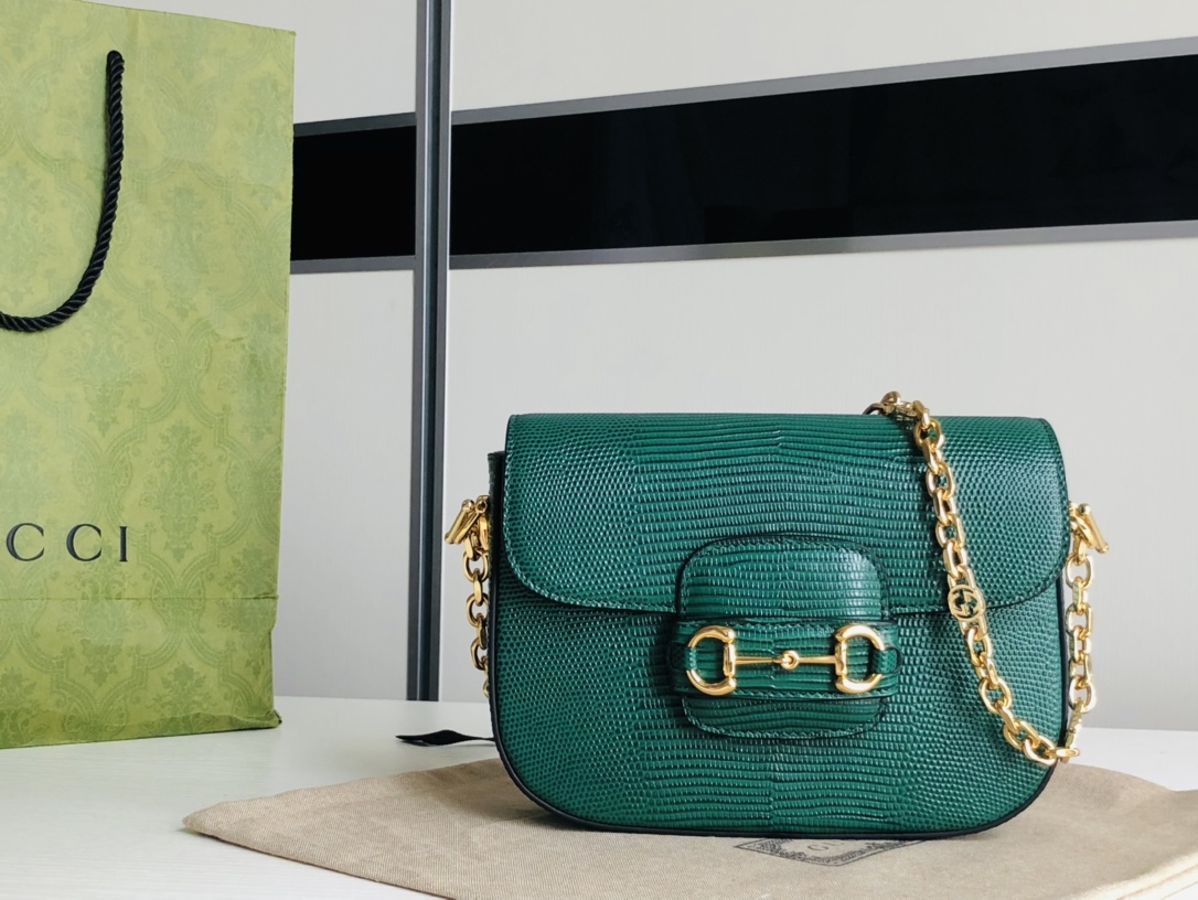 G*u*i 1955 horsebit shoulder bag-20.6*14.4*5.1cm