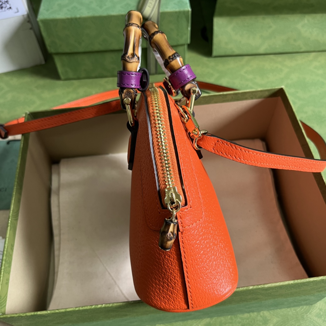G*u*i diana bamboo mini tot bag-20x16x8.5cm
