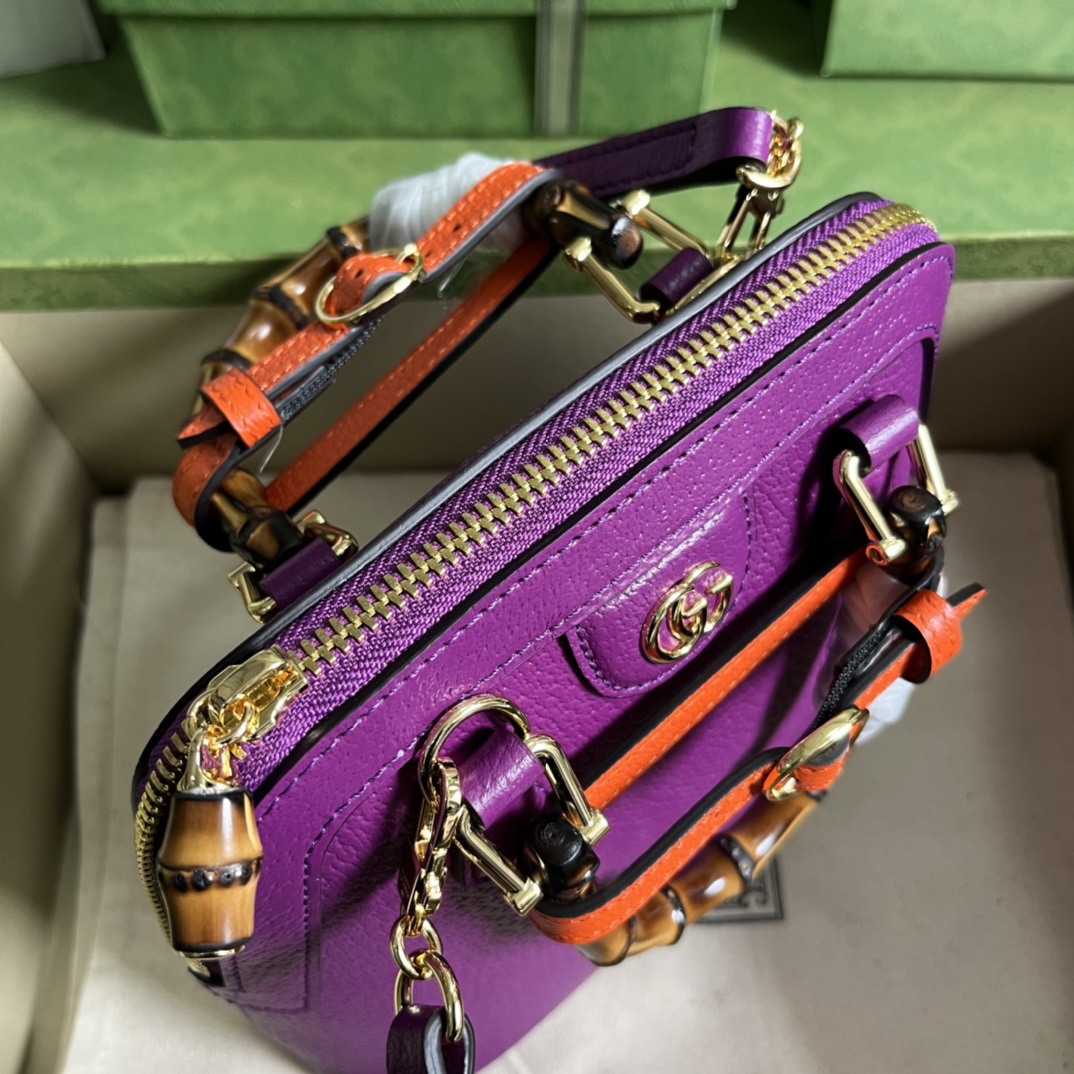 G*u*i diana bamboo mini tot bag-20x16x8.5cm