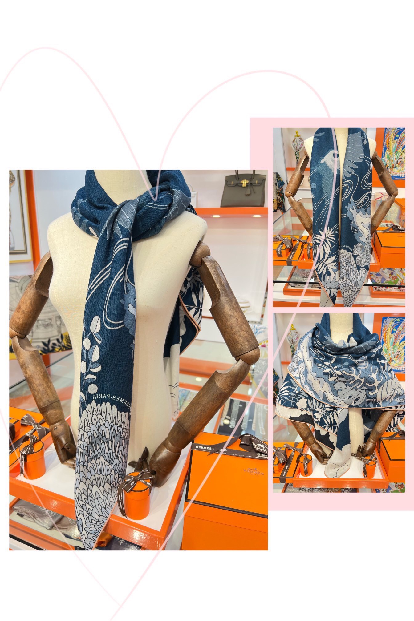 H**mes shawls-140*140cm
