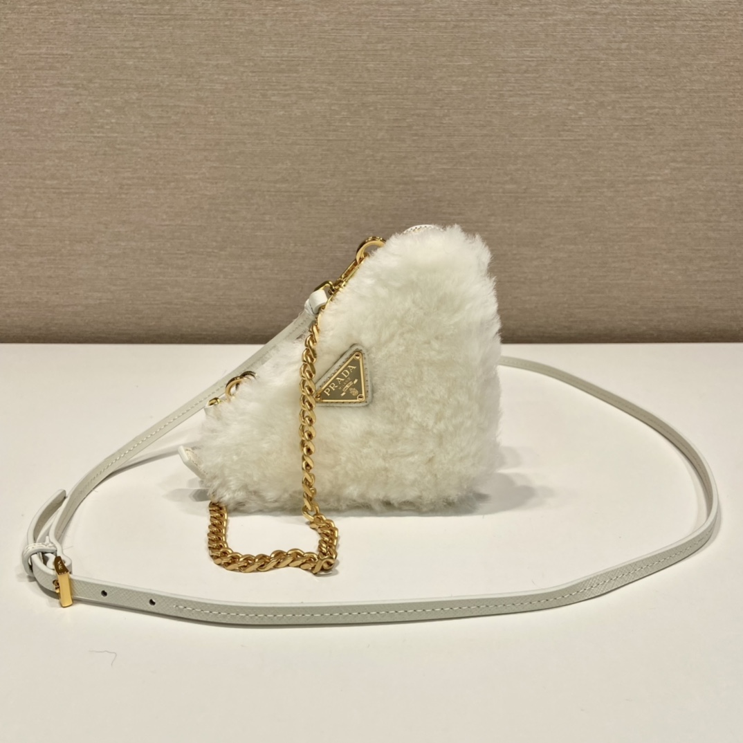 Pra*a 1nr015 double triangle bag -15*10*5cm