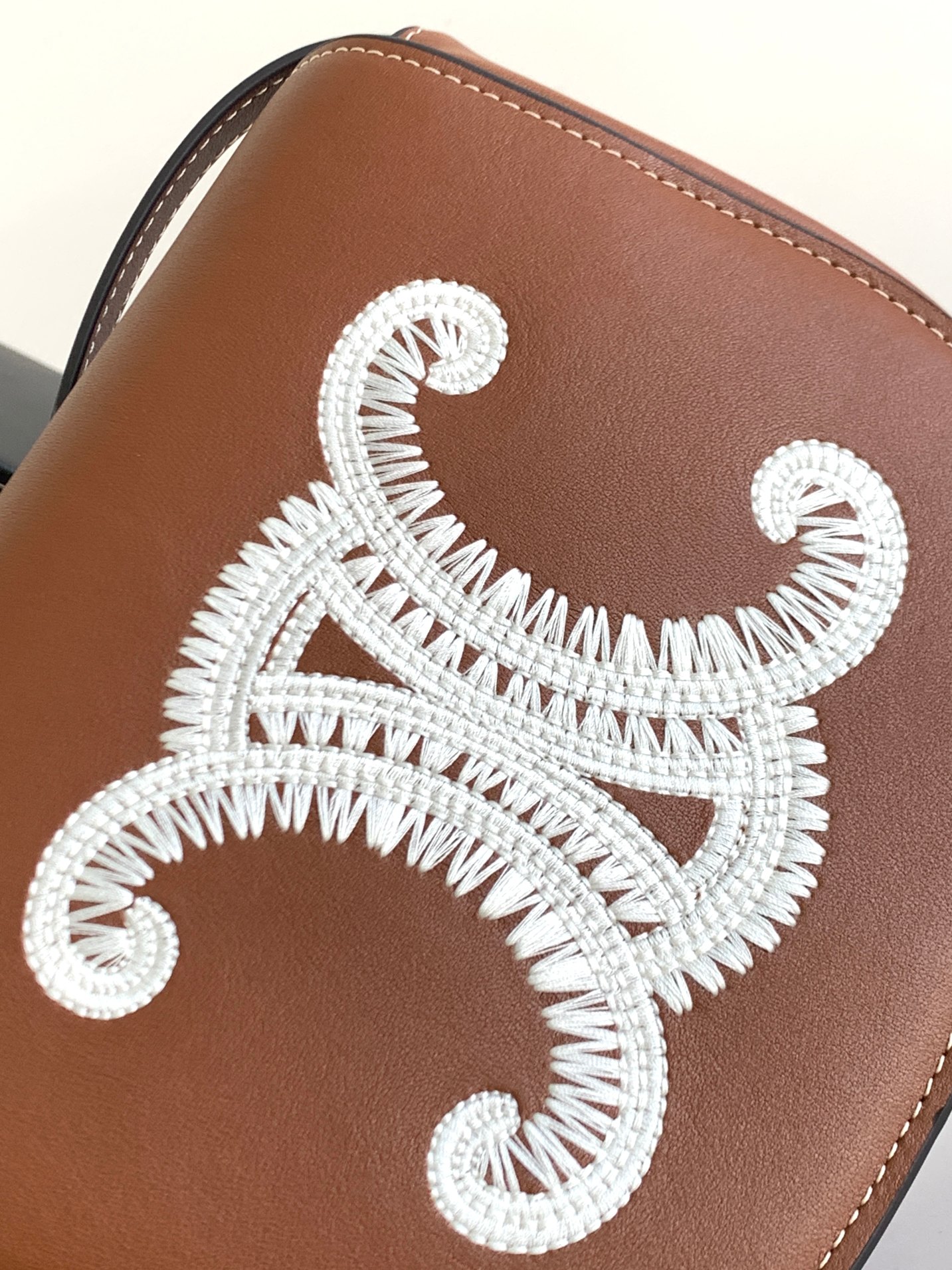 Ce**e folco cuir triomphe bag-18.5*15*7cm
