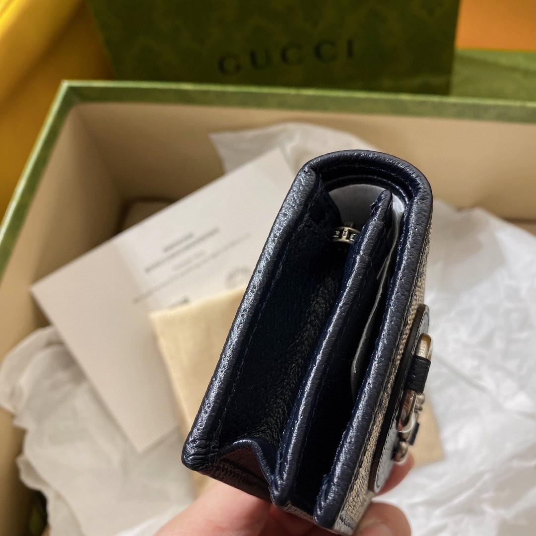 G*u*i 1955 horsebit wallet-11x 8.5 x 3cm