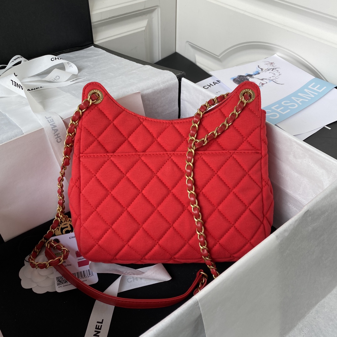 Ch@nel Hobo Handbags-21.5×22.5×7CM