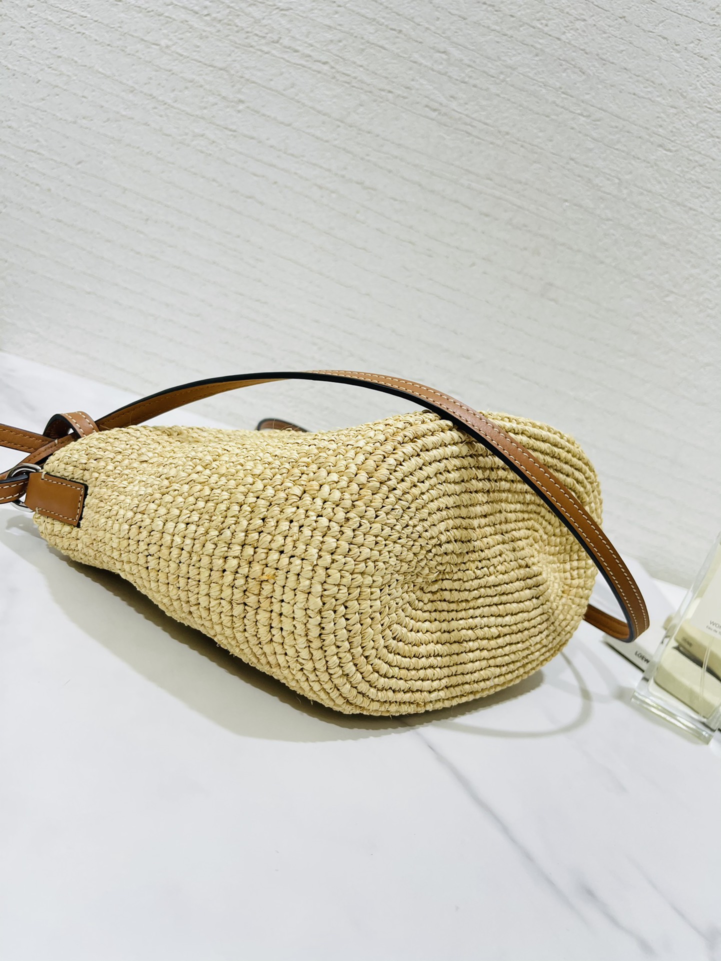 L0ew* pochette raffia bag-11*15.5*17.5cm
