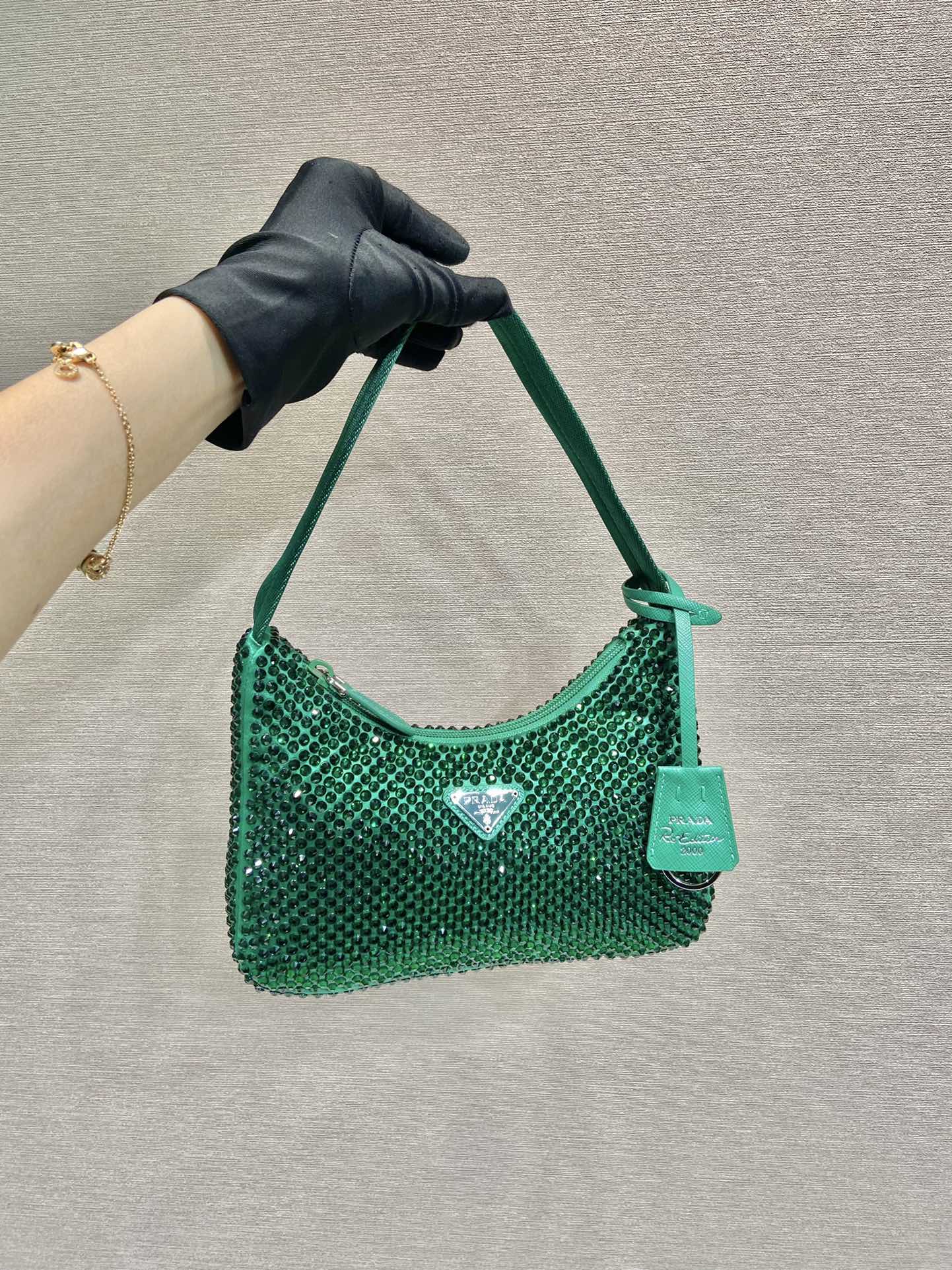 Pra*a nylon 1ne515 hobo bag-23*14*5cm