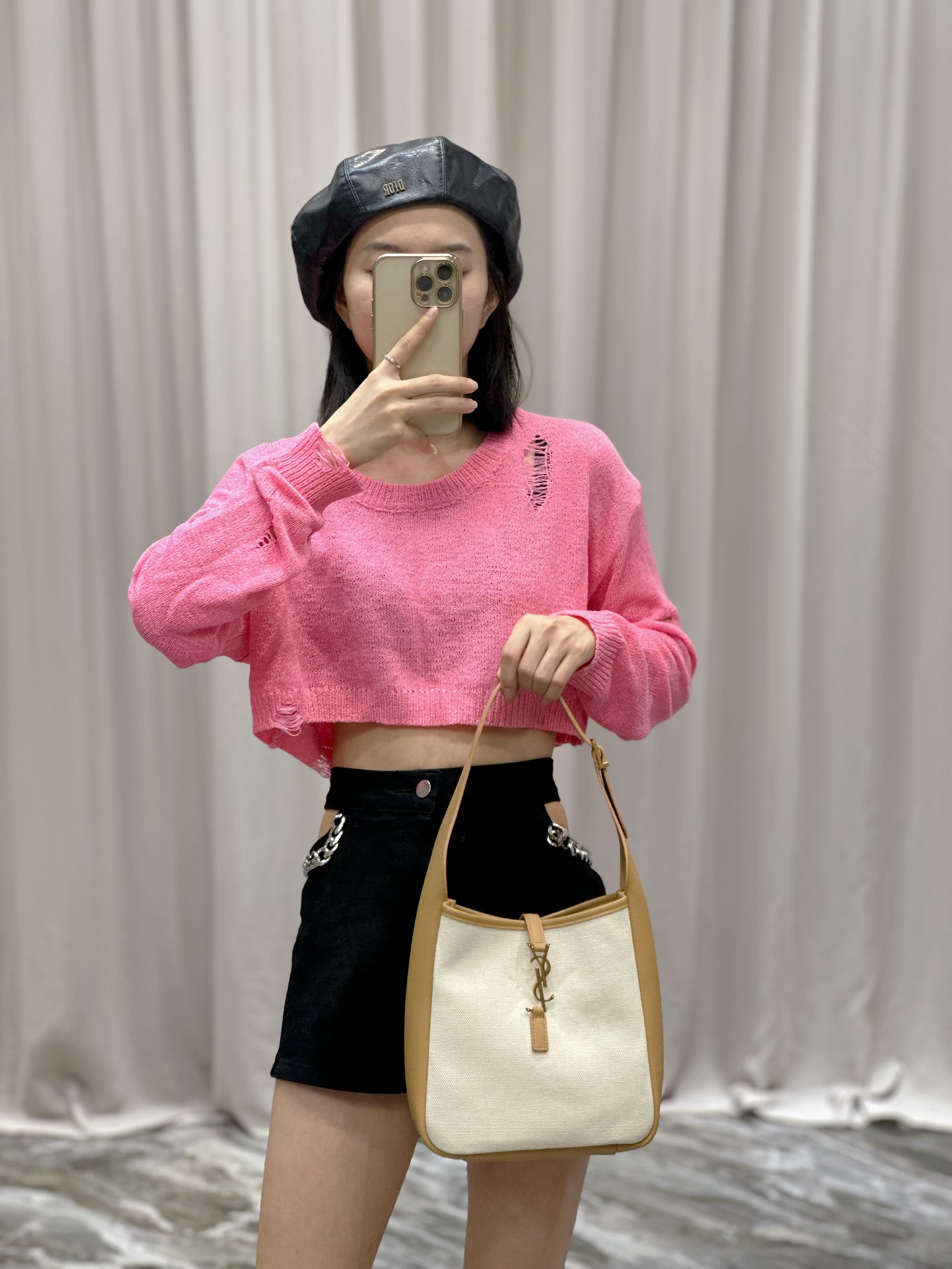 Y*L le5a7 vintage bag-23×22×8.5cm