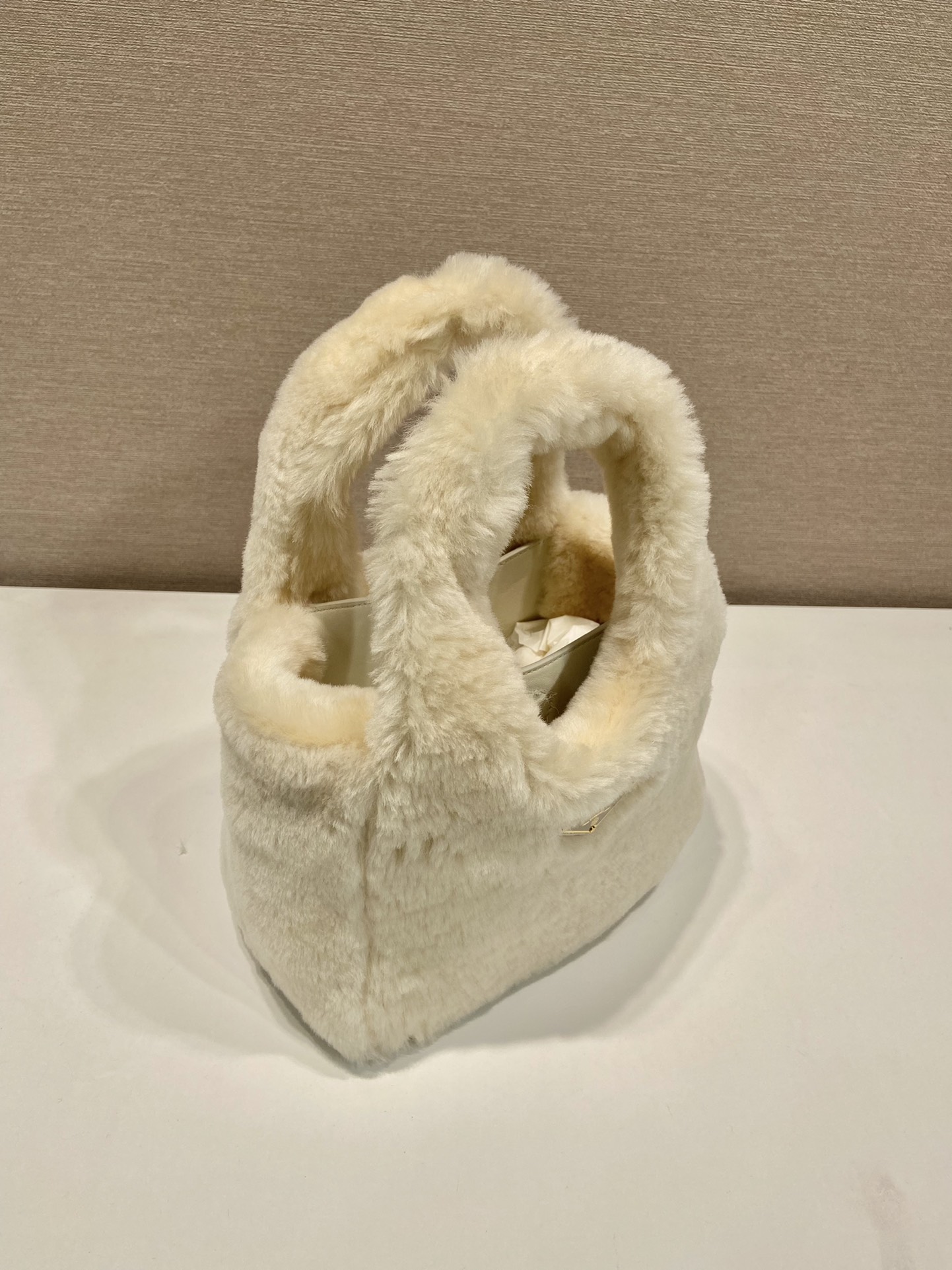 Pra*a woolen bucket 1ba349 bag-18*15.5*10cm